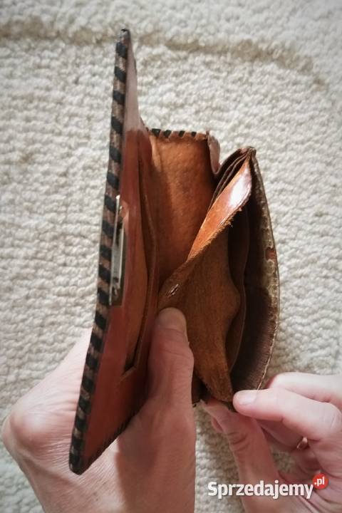 Skórzana portmonetka vintage Warszawa