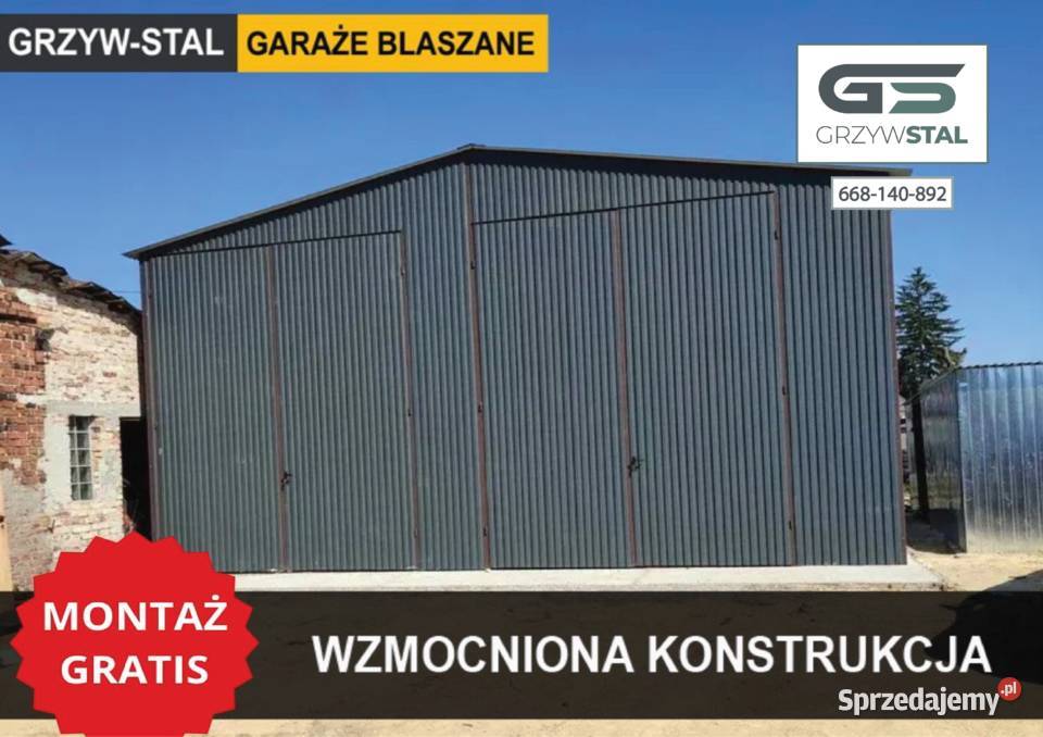 Garaż Blaszany MAGAZYNWiata Garażowa Blaszana Oborniki