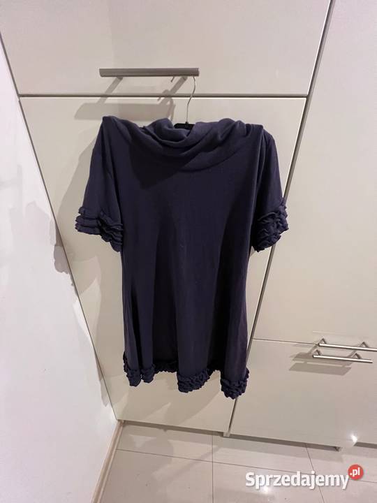 Delikatna fioletowa sukienka z golfem M pomorskie Gdańsk sprzedam