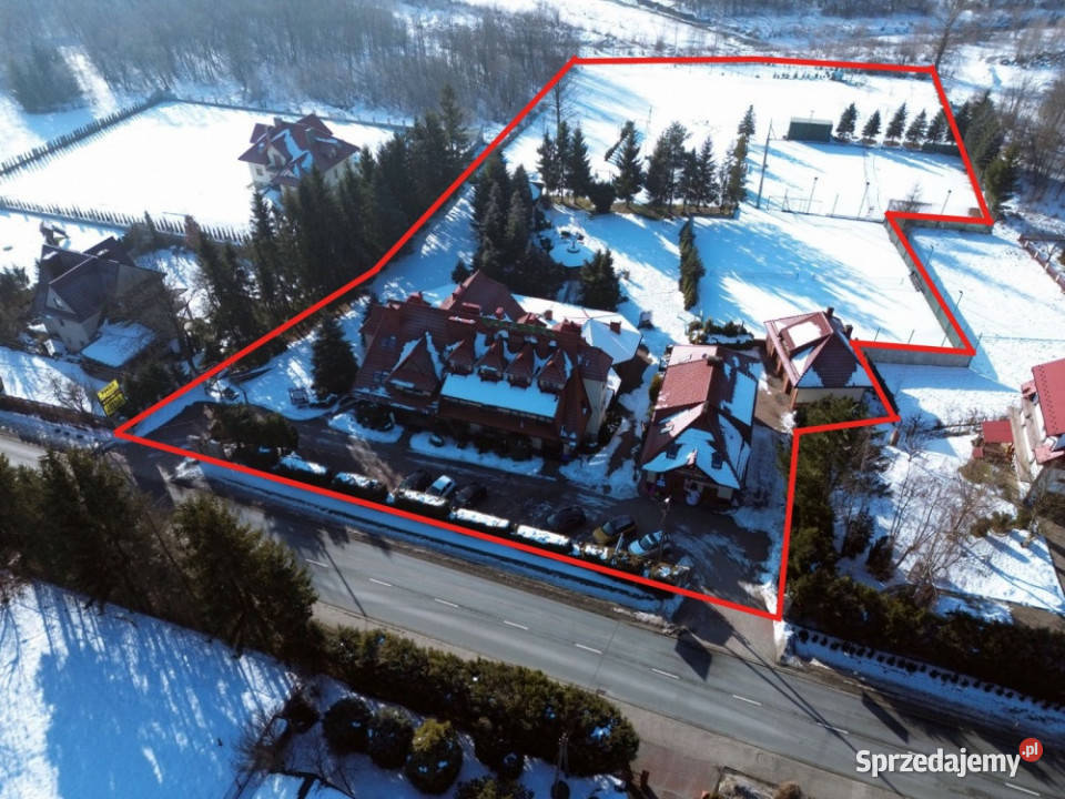 Działający obiekt hoteloworestauracyjny 1504 m małopolskie Mszana Dolna