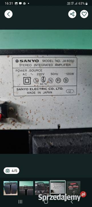 Amplituner Sanyo JA6050 I kolumny Sanyo SX330 Kórnik