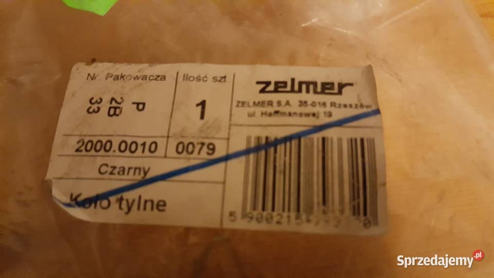 Kółka tylne odkurzacza Zelmer 3 sztuki czarne Warszawa