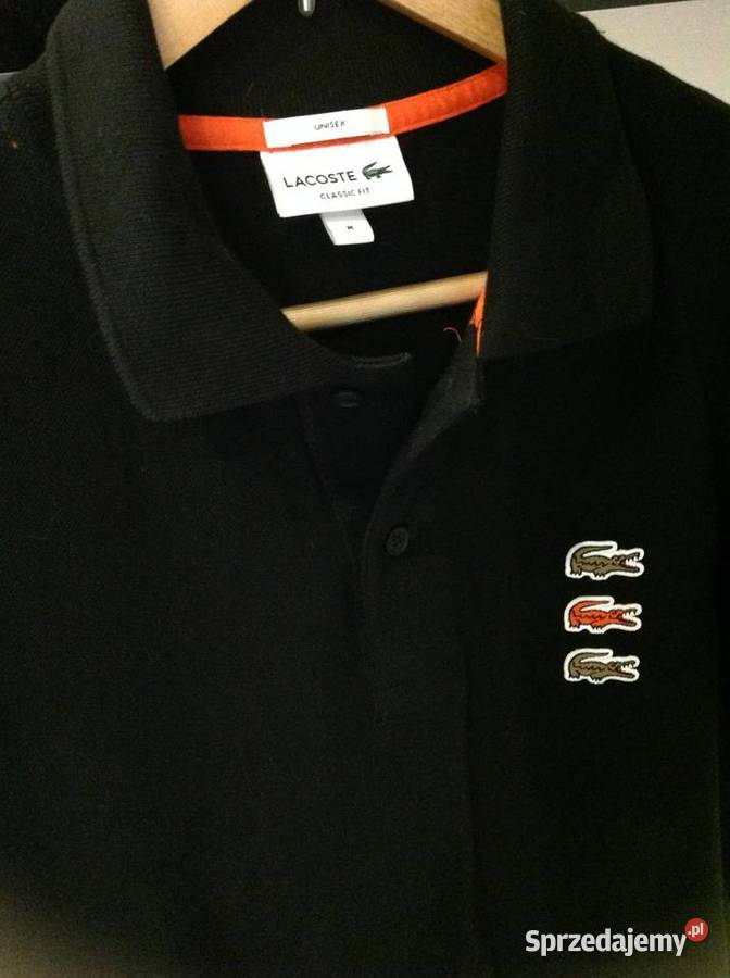Koszulka Polo Czarna LACOSTE M Unisex NOWA Rozmiar M Nowa Sól