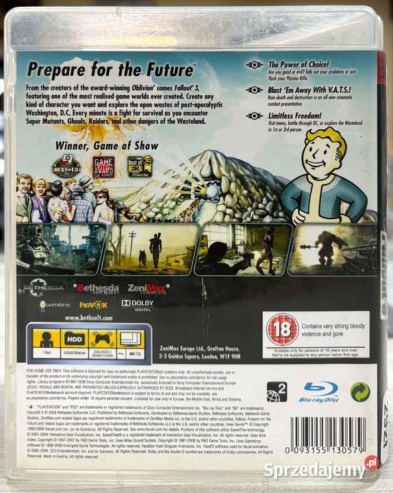 Gra 3 Fallout 3 Sony Playstation 3 Elbląg