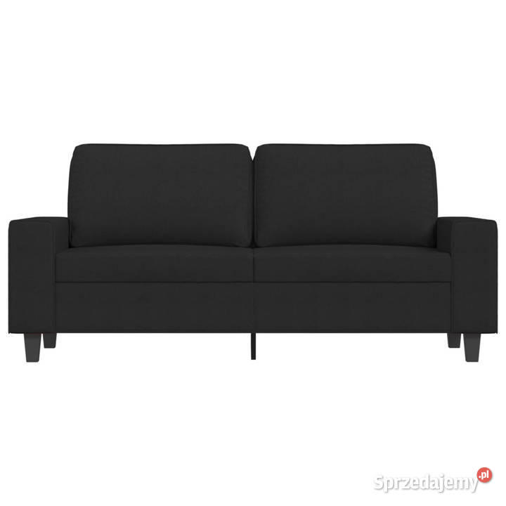 Sofa 2osobowa czarna 140 tapicerowana tkaniną Warszawa