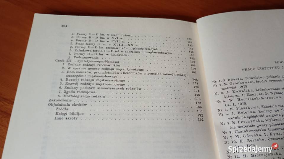 Rodzaj gramatyczny w historii polszczyzny Marian Gdańsk