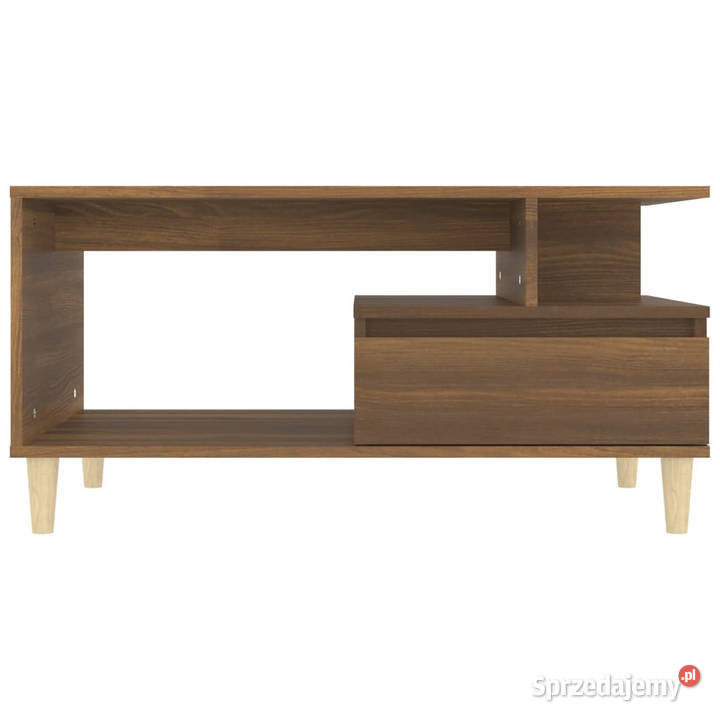 Stolik kawowy brązowy dąb 90x49x45 materiał Warszawa