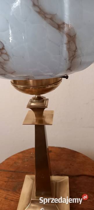 Ładna mosiężna lampa z kloszem Wysyłka Skierniewice