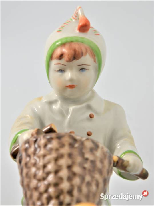 Dziecko z koszem drewna art deco Sinkó Zsolnay Warszawa sprzedam