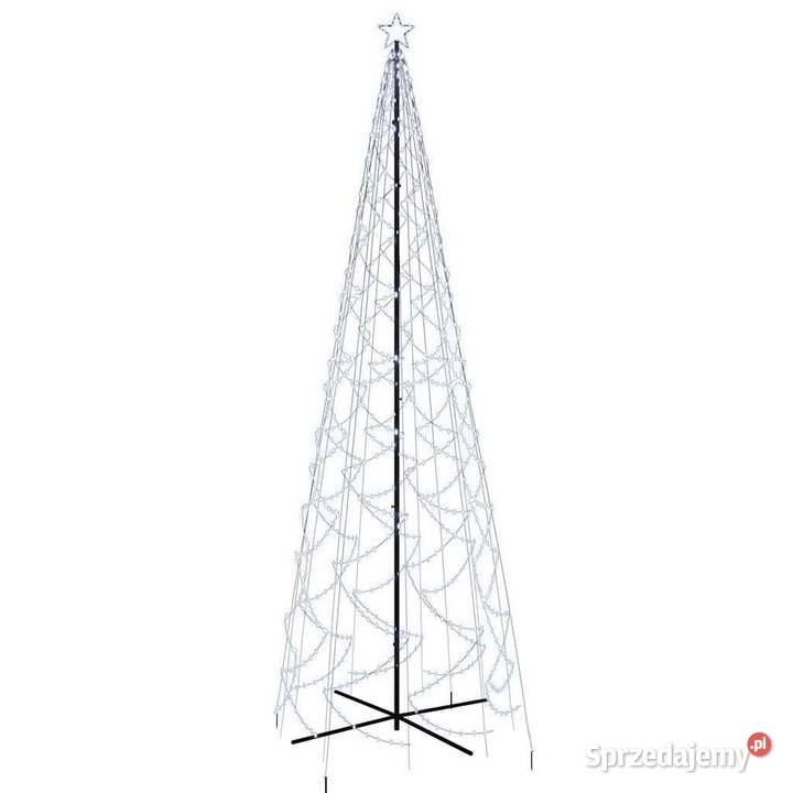 Choinka stożkowa 1400 zimnych białych LED Warszawa