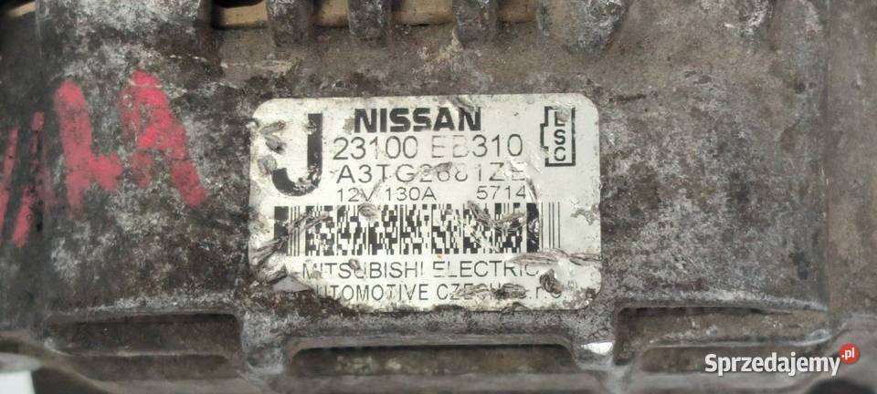 ALTERNATOR NISSAN NAVARA 23100EB310 kujawsko-pomorskie Lipno sprzedam