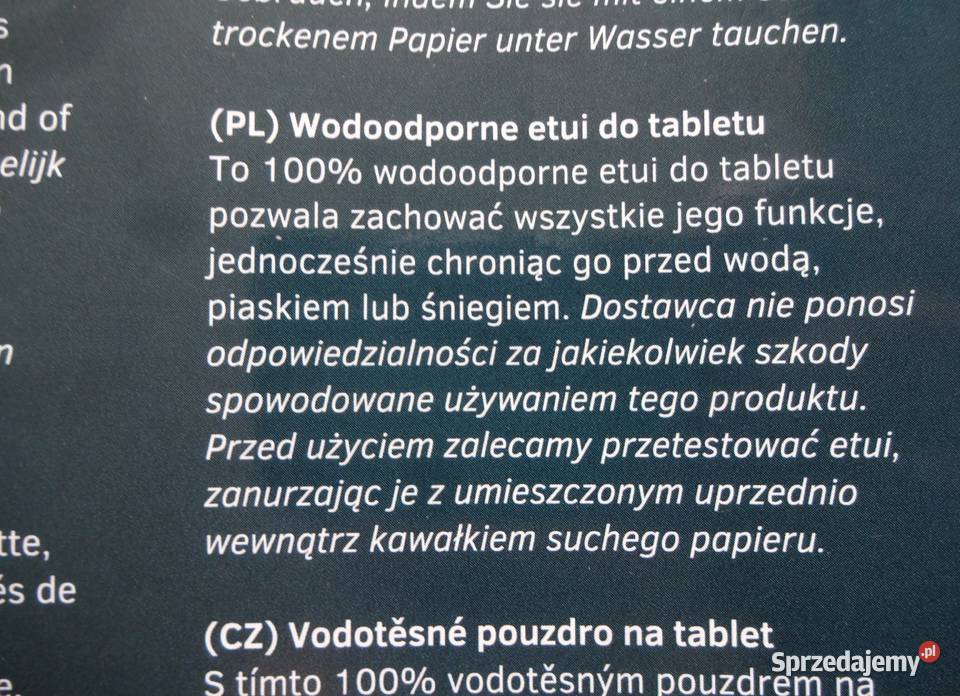 Nowe duże 31 x 22 WODOSZCZELNE tui na Gdynia