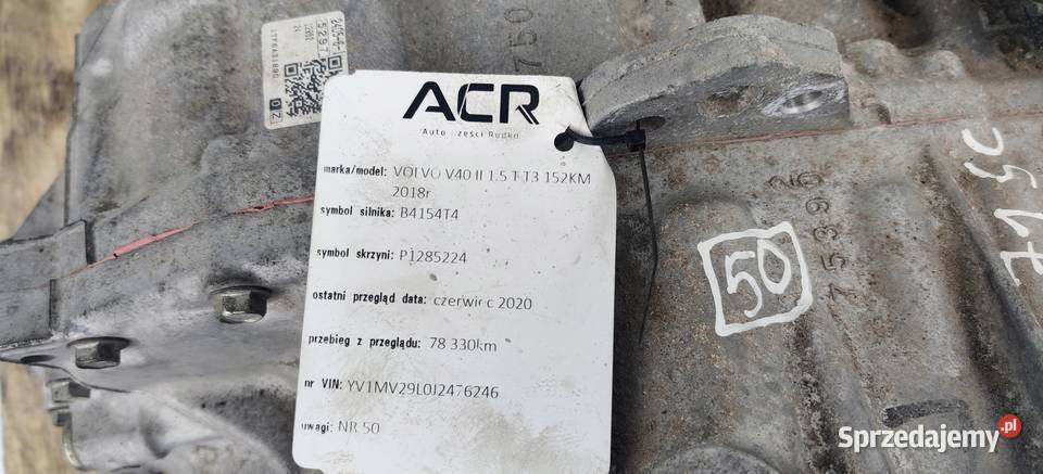 Volvo V40 II 15 T TURBO T3 SKRZYNIA BIEGÓW Skrzynie biegów manualne lubelskie Rudka sprzedam