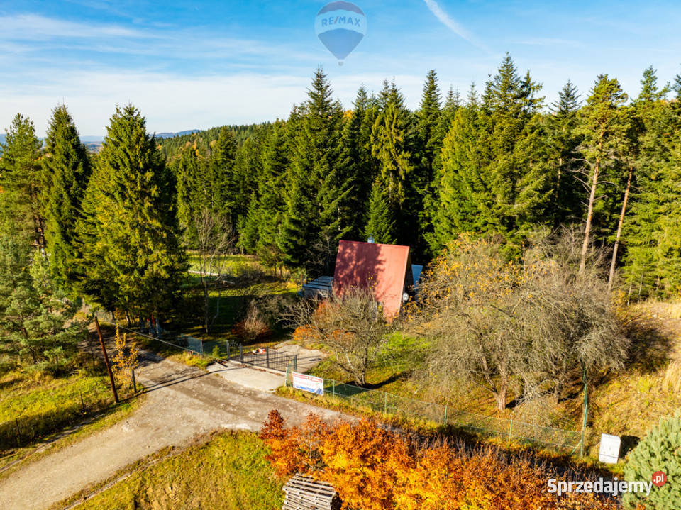Działka budowlana z domem letniskowym budowlana Skawa sprzedam
