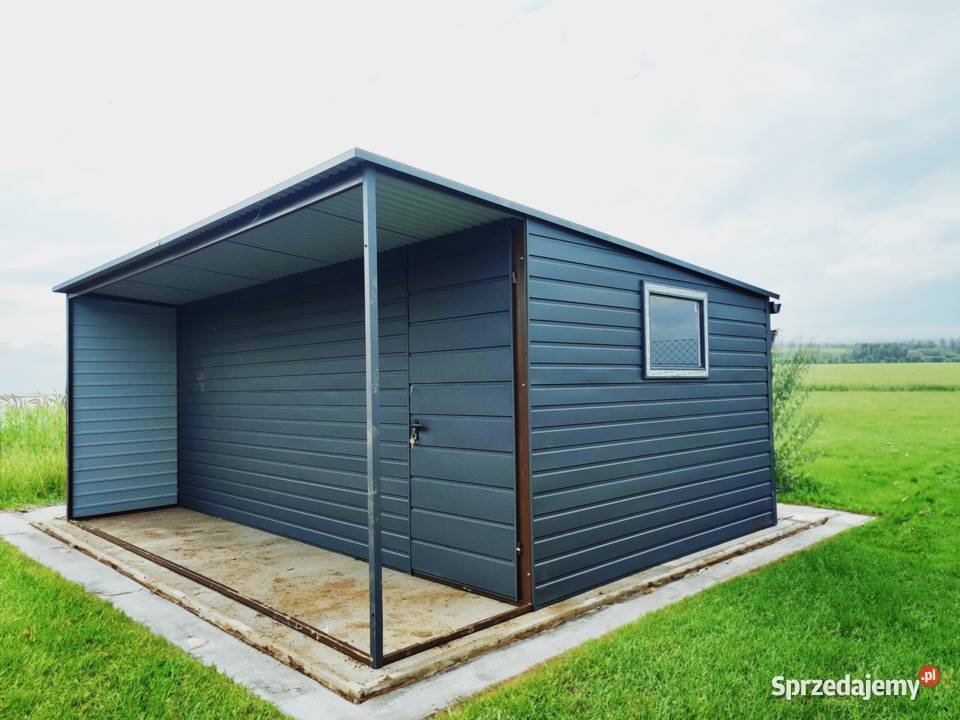 Domek ogrodowy 53m zadaszenie 5x1m ciemny grafit Pabianice sprzedam