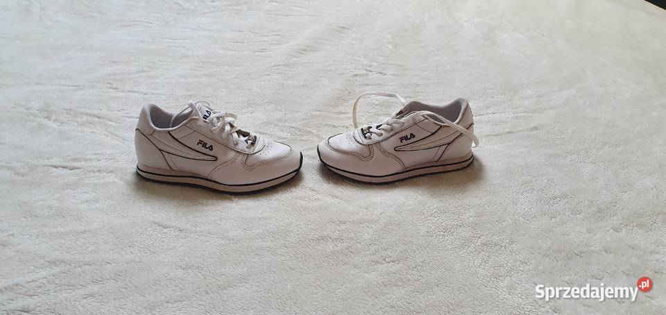 Białe skórzane buty Fila Classic rozmiar 32 Bibice