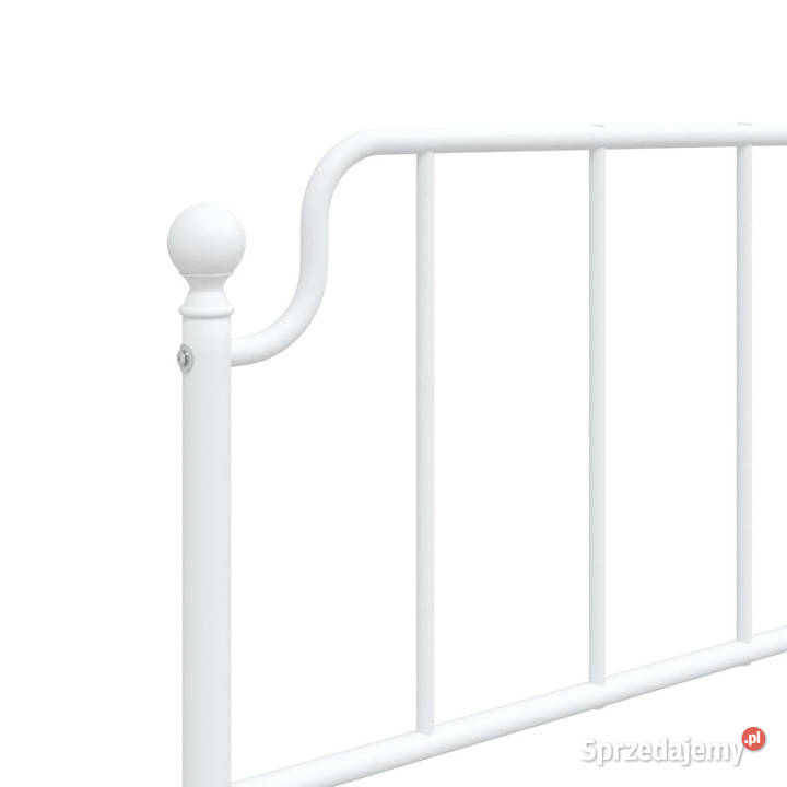 Metalowa rama łóżka z wezgłowiem biała 90x190 mazowieckie sprzedam