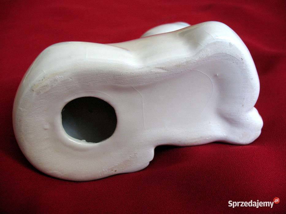 Kot kotek leży figurka stara porcelana 10 x 12 x Siedlce