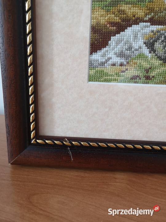 Obraz ręcznie haftowany Górski wodospad Handmade