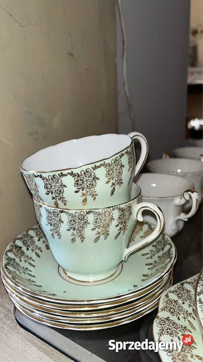 Talerzyk śniadaniowy Addereley England Porcelana i szkło