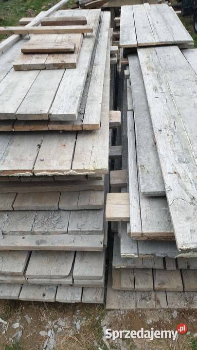 deski drewniane budowlane szalunki stemple Grybów
