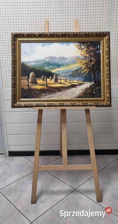 Duży obraz olejny ręcznie malowany małopolskie Nowy Sącz
