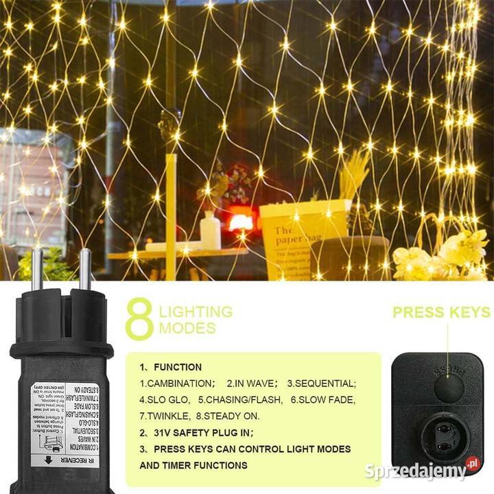 Girlanda świetlna Liyade 3x2m 200 LED małopolskie Jadowniki