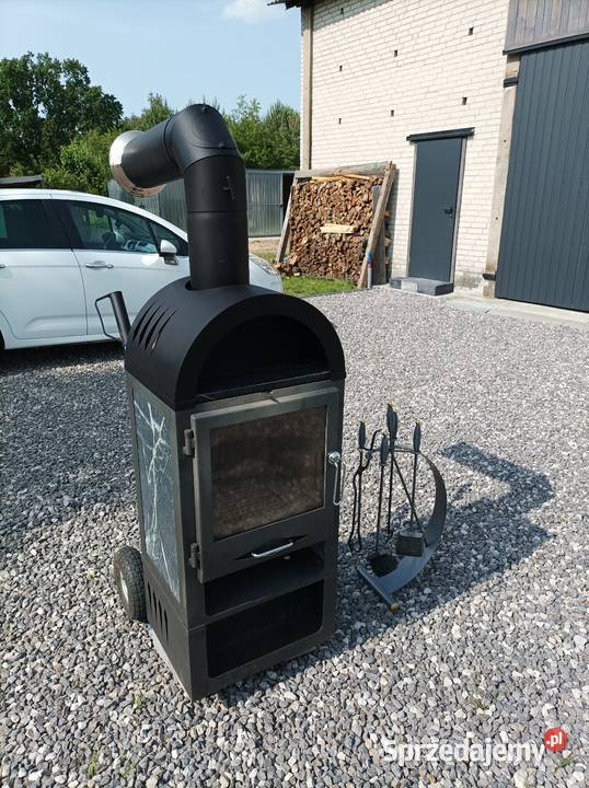 Kominek stalowo granitowy do salonu na drewno Lubartów sprzedam
