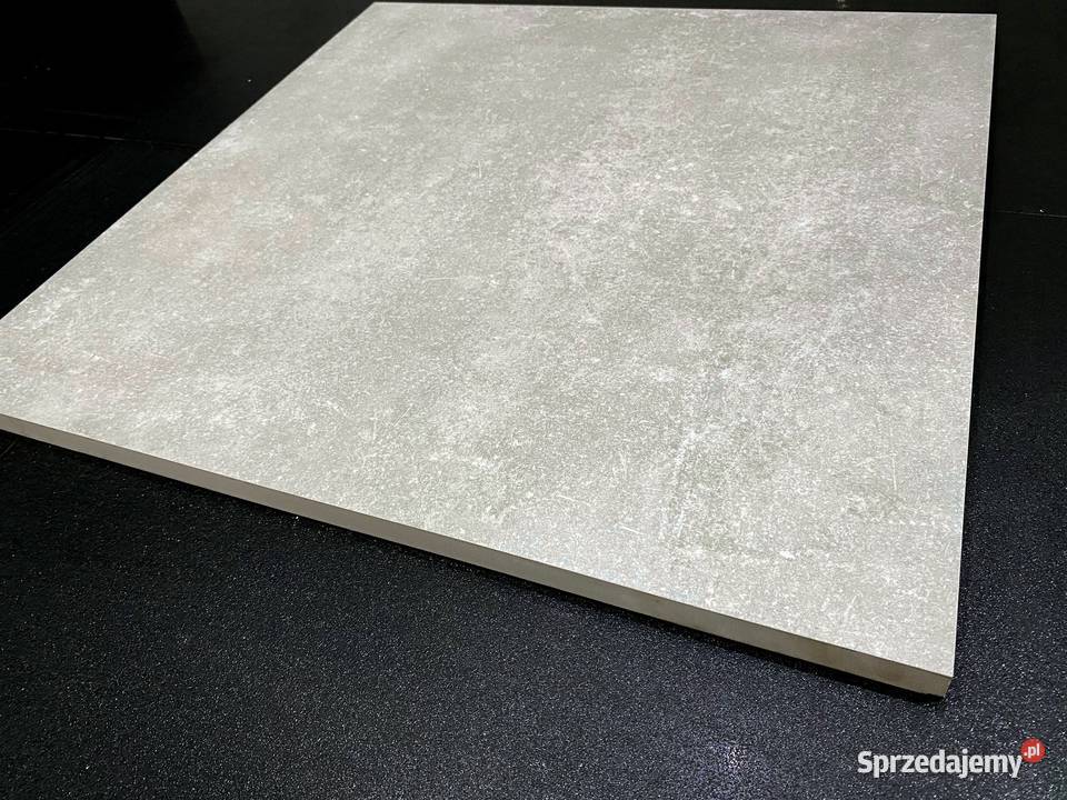 GRUBY GRES 2 SZARE PŁYTY TARASOWE 80X80 BETON Podłogi i schody Łask