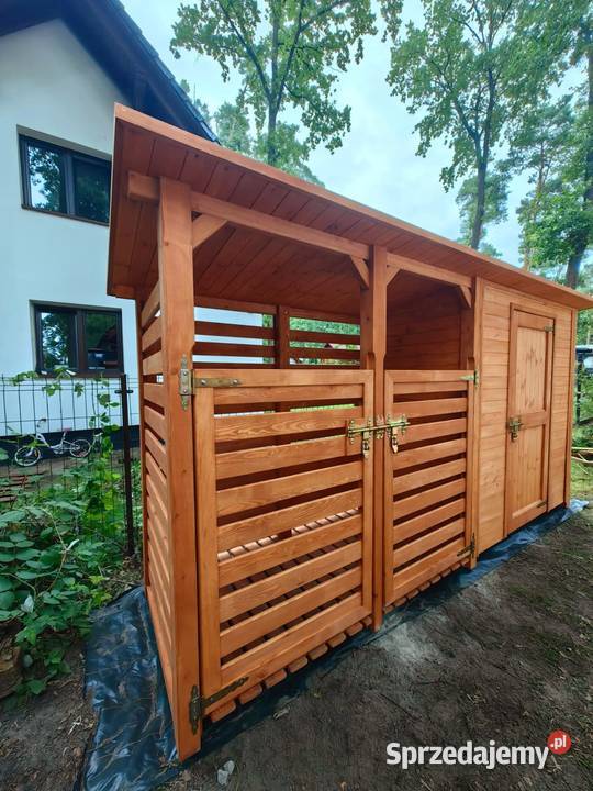 Drewutnia 2 x 11m z furtkami domek narzędziowy 2 Drewutnie sprzedam