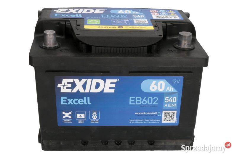 Akumulator Exide Excell 60Ah 540A EB602 osobowe Warszawa