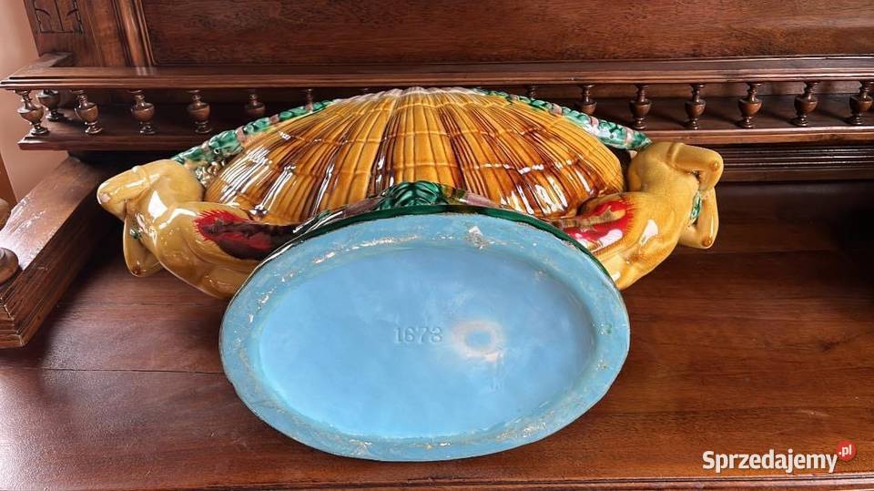 Duża owalna jardiniera w stylu Mintona Pierwsza Gdańsk