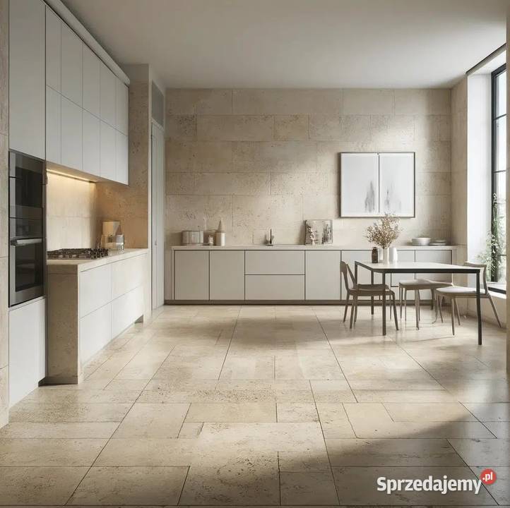 Komplet Kamienny Płytki Trawertyn BIANCHE 0742m2 Warszawa