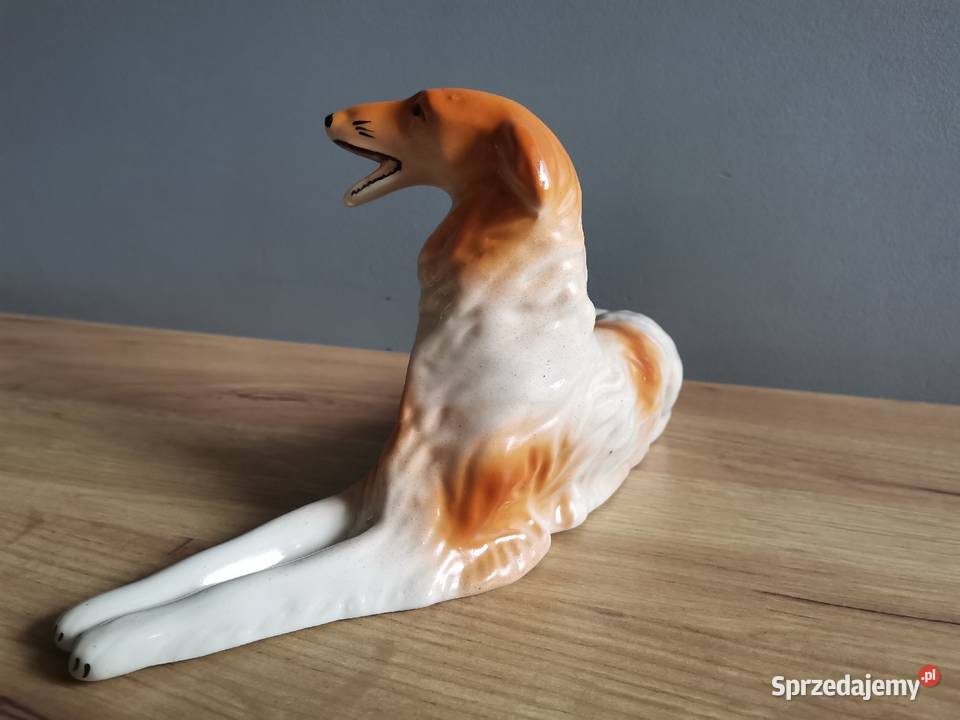 Stara figurka Chart Borzoj porcelana Steatyt Katowice sprzedam