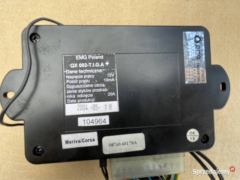 QX002 moduł sterownik alarmu Opel meriva a