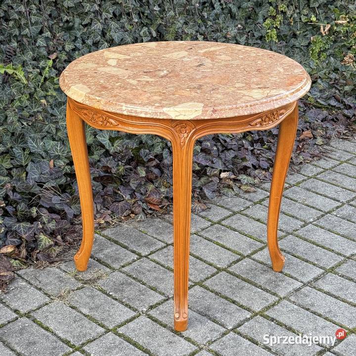 ARTexpert Stolik kawowy Ludwik marmurowy blat Dobrzany