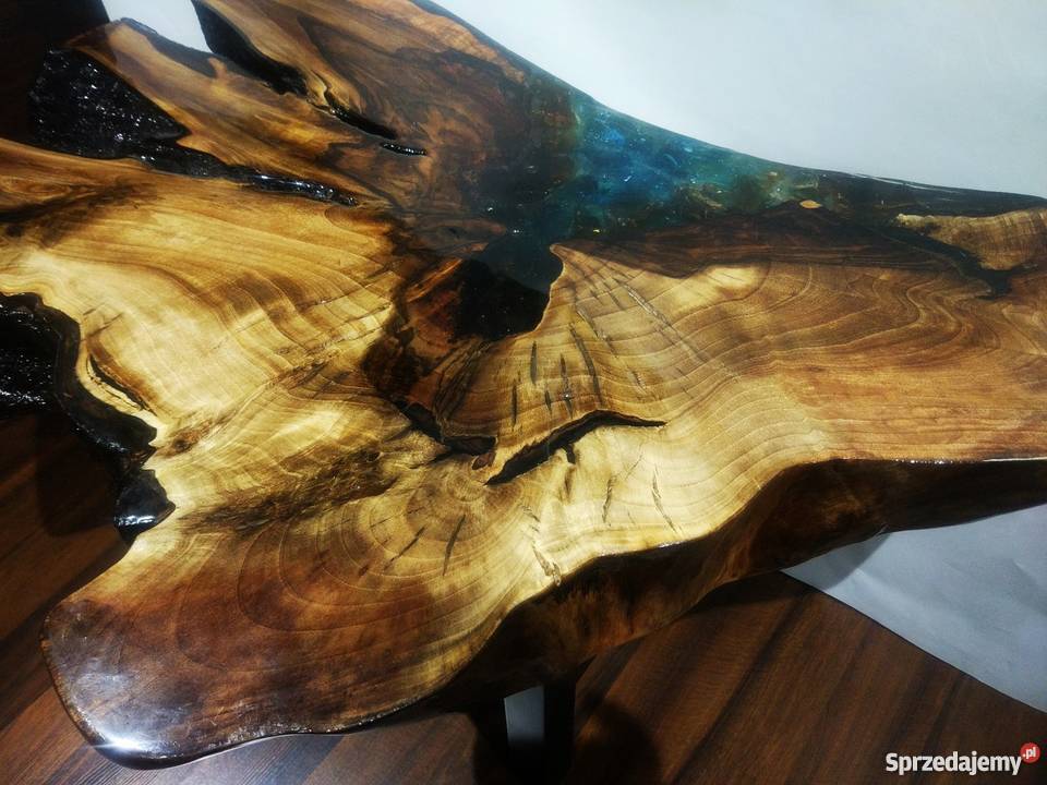 Blat stolik orzech kawowy z drewna plaster live 82cm małopolskie Zembrzyce