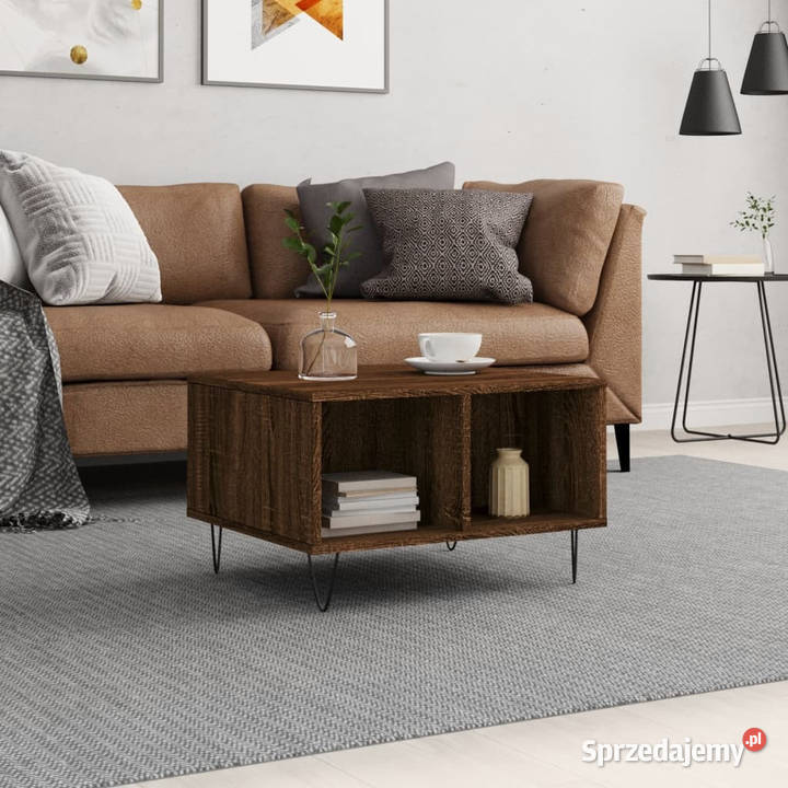 Stolik kawowy brązowy dąb 60x50x365 WM830547 Stoły mazowieckie Warszawa