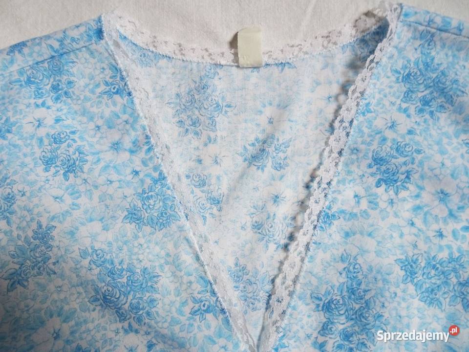 Elegancka koszula nocna długa wiązana 42