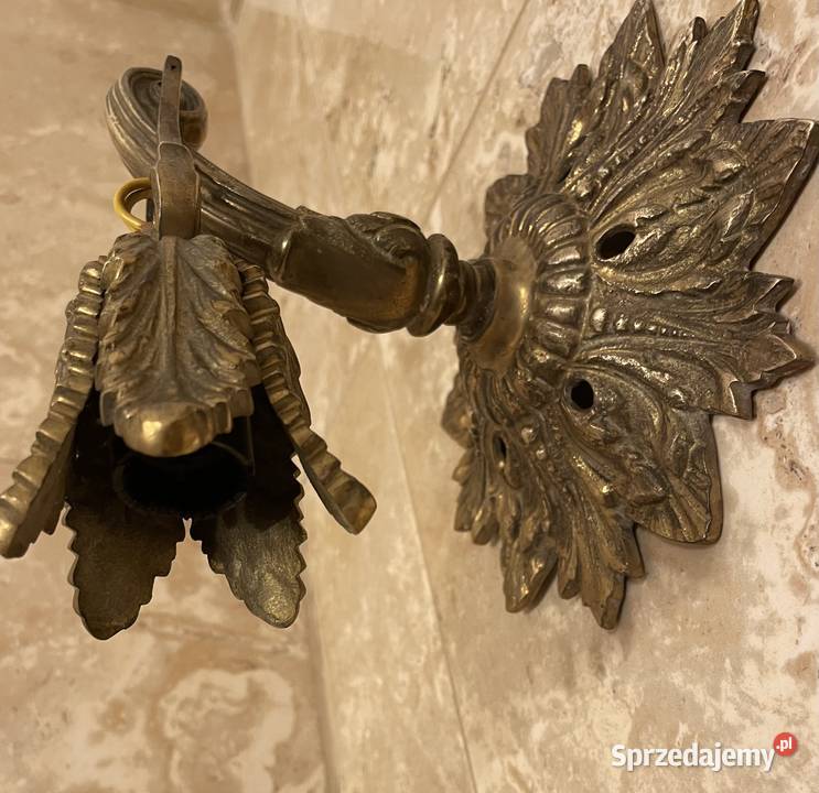 Stary mosiężny kinkiet Łódź