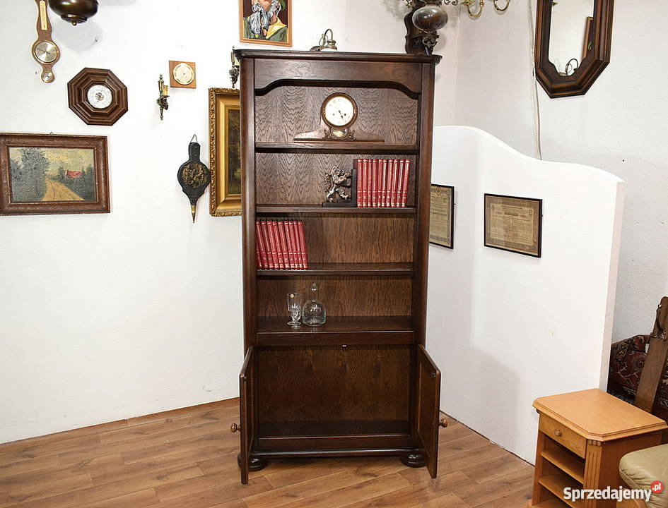 DĘBOWA BIBLIOTEKA REGAŁ BIBLIOTECZKA SZAFKA DĄB dolnośląskie Świdnica