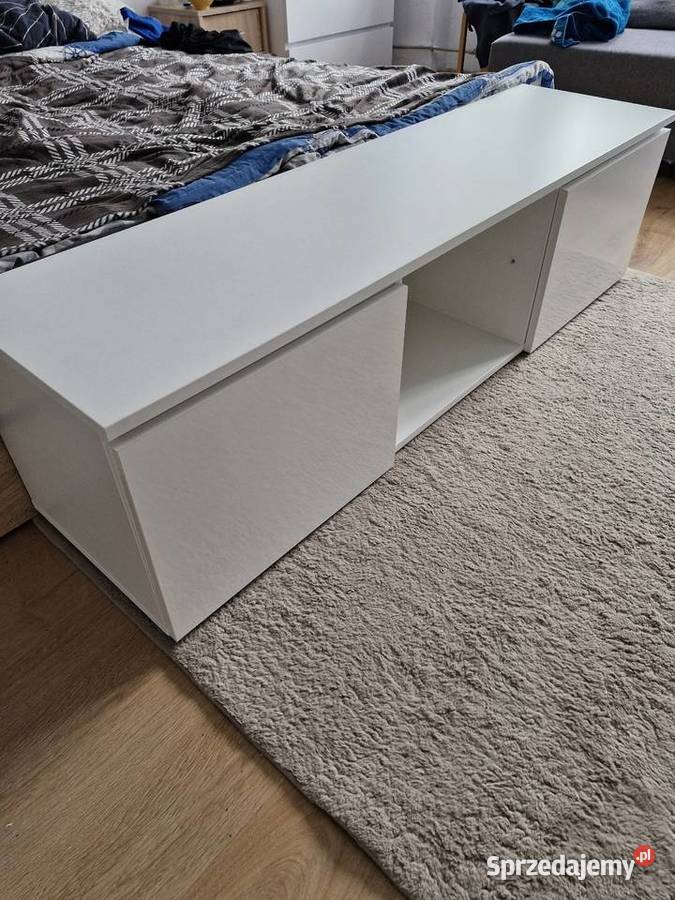 Szafka RTV biała nowoczesna minimalistyczna