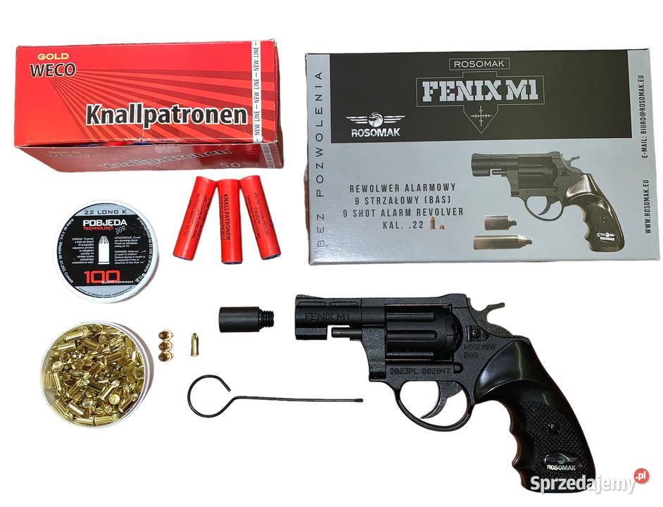 REWOLWER HUKOWY 6MM LONG FENIX ZESTAW AMUNICJA Poznań