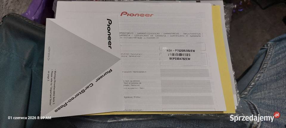 Pioneer KEHP7020R Delfinki Animacje kaseta pomorskie Gdańsk sprzedam