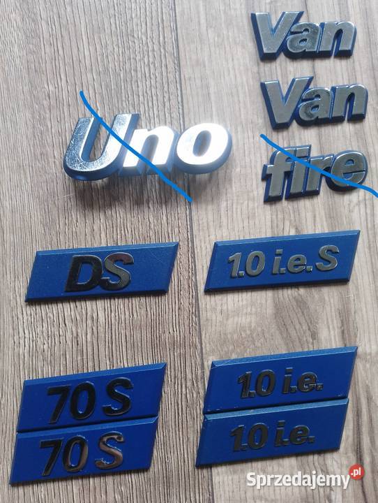 Znaczkiemblematy Fiat Uno śląskie