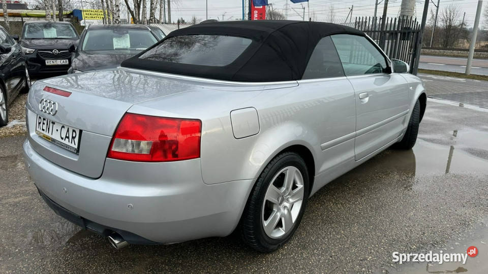 Audi A4 Cabrio 24i V6170OPŁACONY Bezwypadkowy światła przeciwmgielne Częstochowa