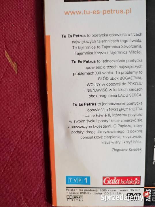 2005 Piotr Rubik Zbigniew Książek Tu Es Petrus sprzedam
