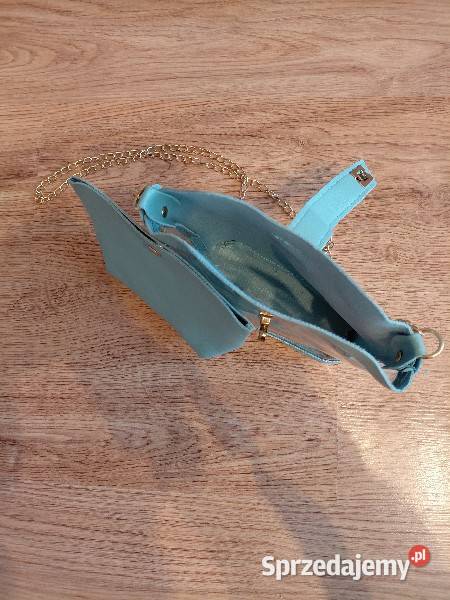 Mała torebka damska listonoszka turkusowa z Torby i torebki