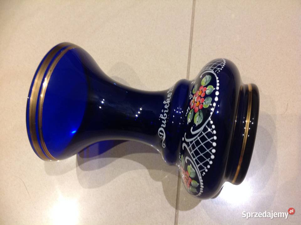 Wazon Kobaltowy Bohemia Stary Sygnowany Dubicko Nowa Sól sprzedam