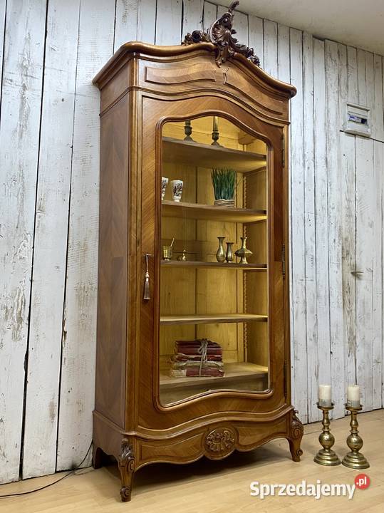 BIBLIOTEKA witryna Ludwik XV oryginał Francja 50cm Kredensy i witryny Warszawa